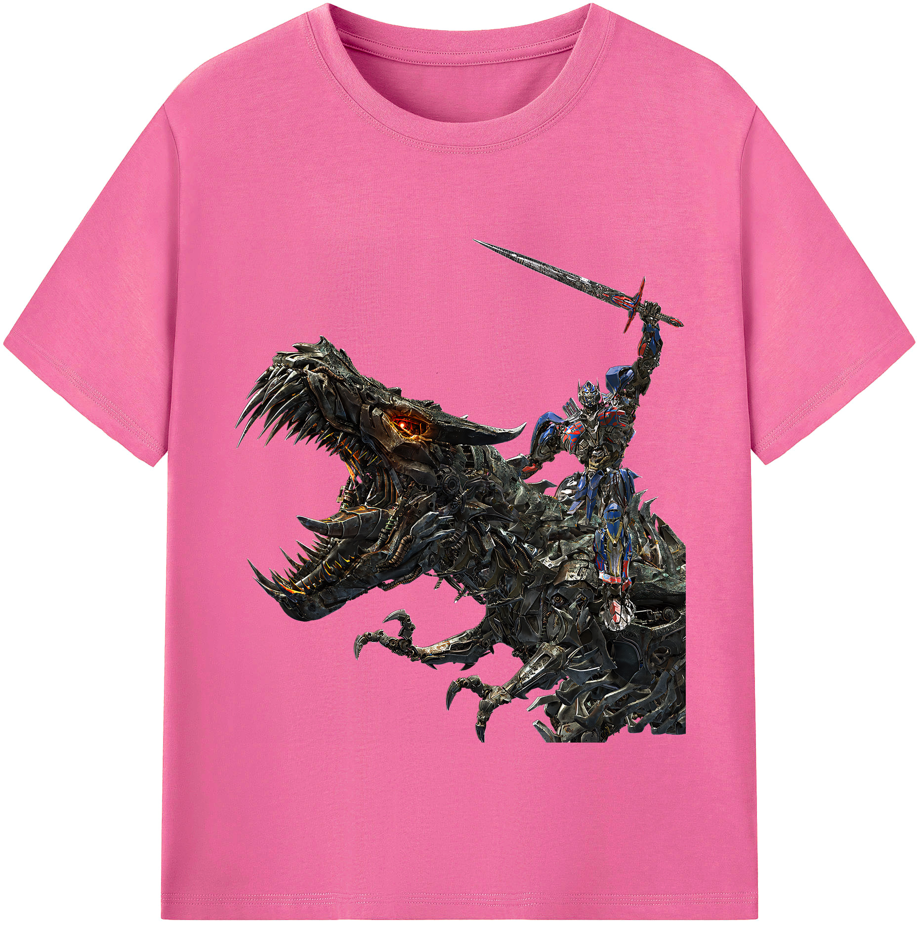 （画像用） Transformers トランスフォーマー レディースカジュアルプリントTシャツ（綿100％）